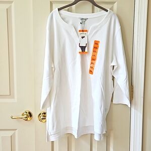 Orvis white 3/4 length sleeve